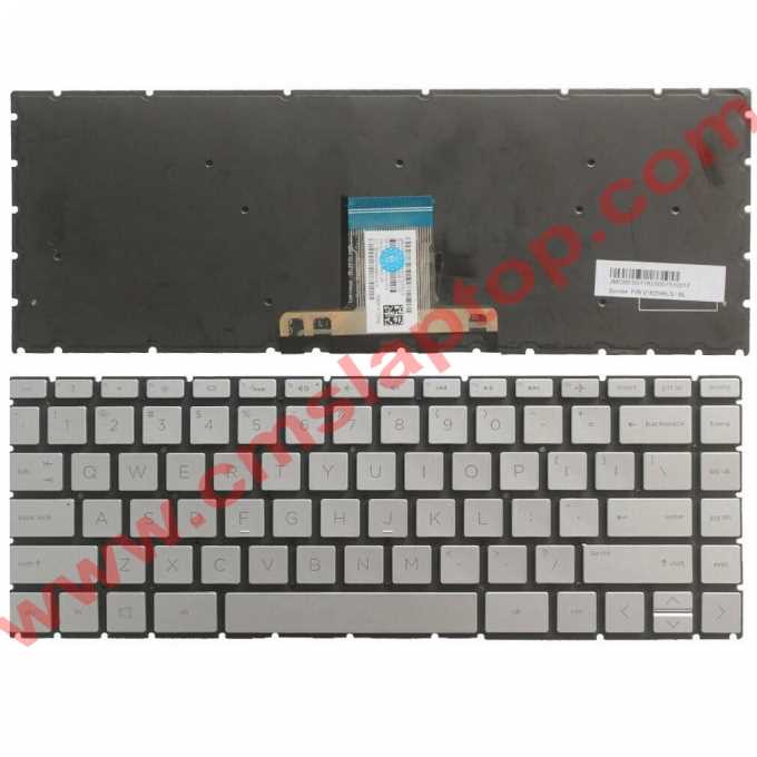 Keyboard Hp 14-CF Silver Pendek